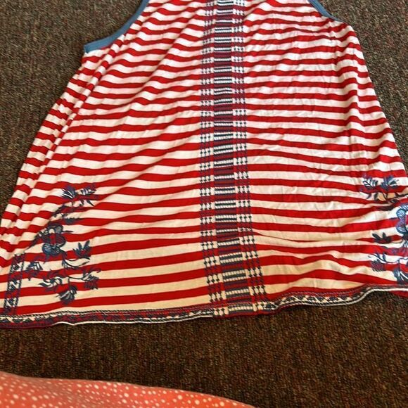 Thml red and white medium tank top - Picture 3 of 7